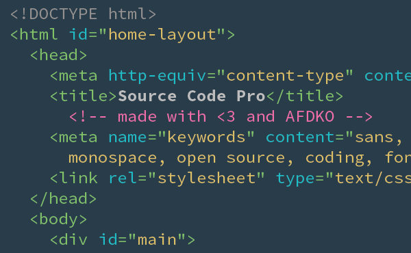 Source Code Pro sublime text 2 screenshot