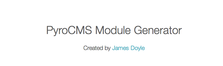 PyroCMS Module generator header image